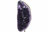 Dark Purple Amethyst Geode On Metal Stand - Uruguay #116285-2